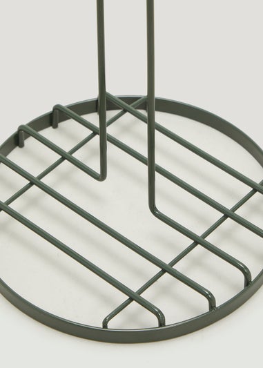 Green Wire Kitchen Roll Holder (16cm x 31cm)