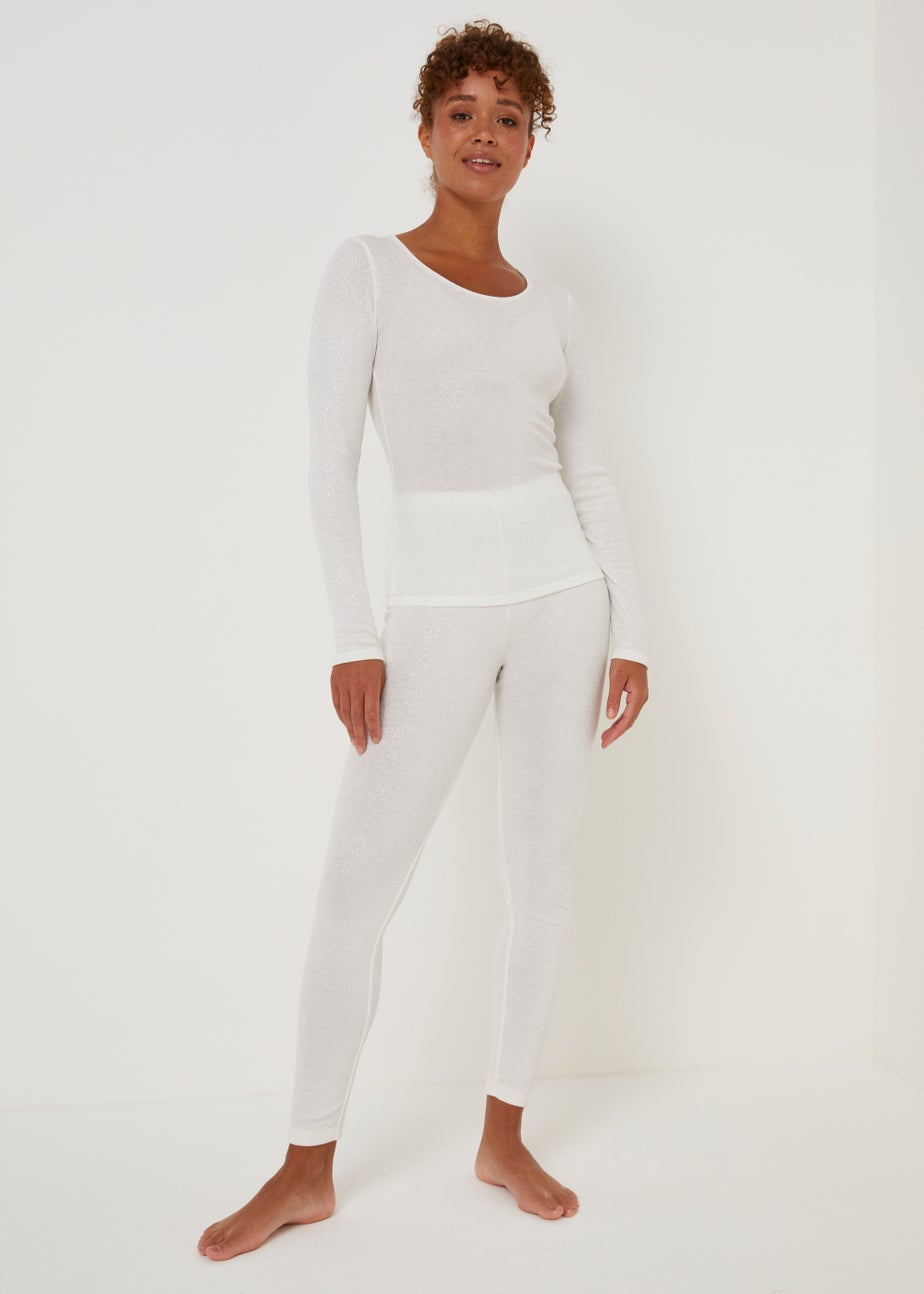 Cream Thermal Long Sleeve Top