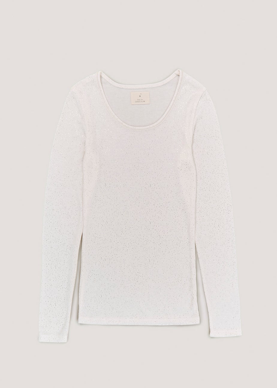 Cream Thermal Long Sleeve Top