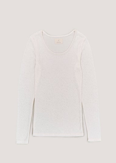 Cream Thermal Long Sleeve Top