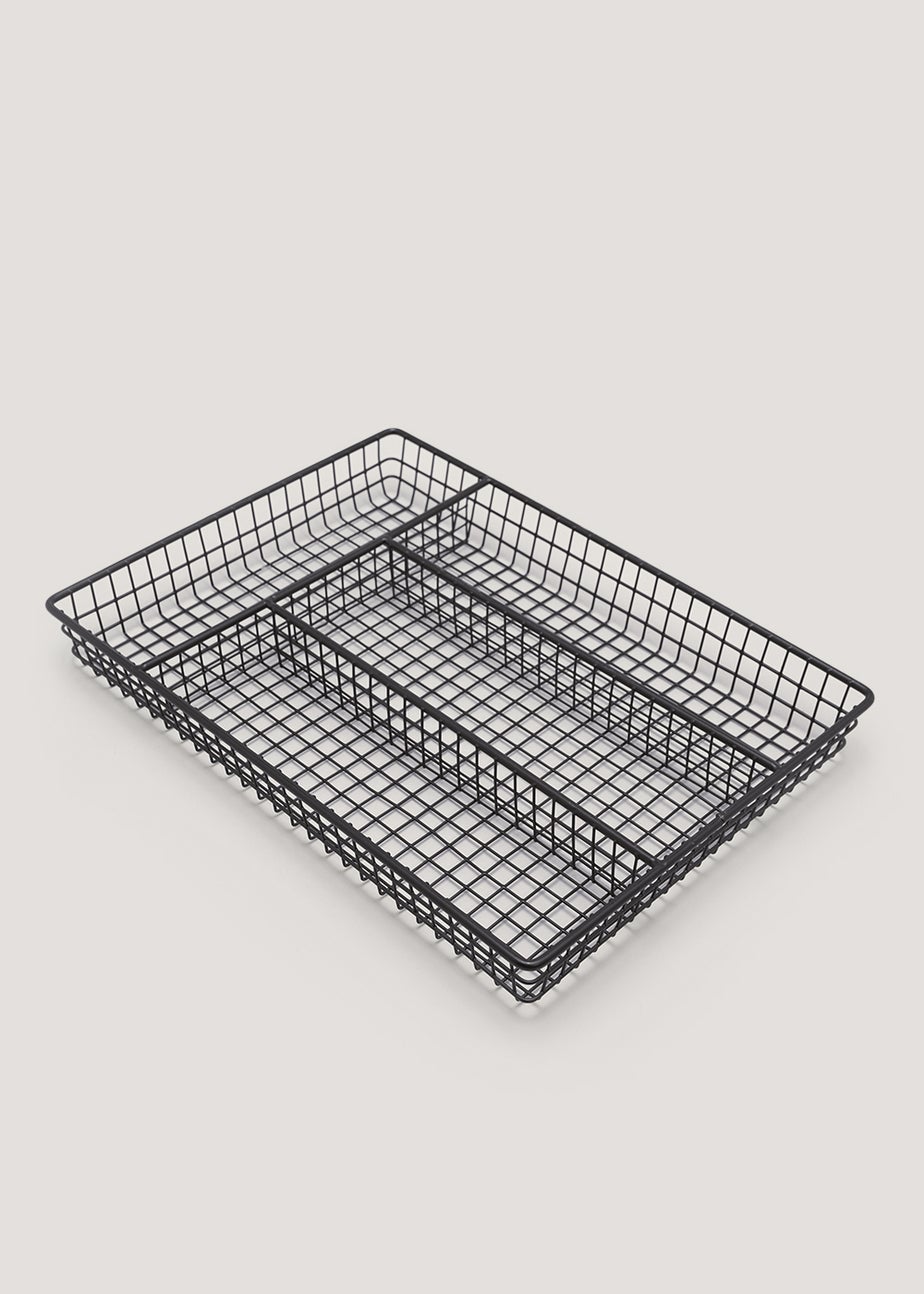 Black Wire Cutlery Tray (36cm x 4cm)