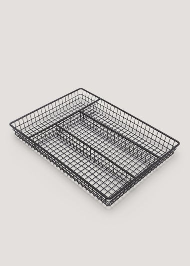 Black Wire Cutlery Tray (36cm x 4cm)