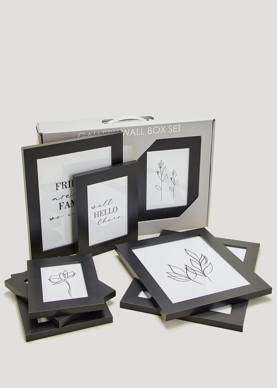8 Pack Black Wall Hanging Photo Frames