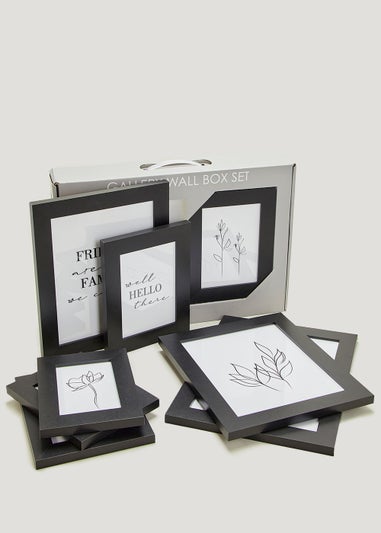 8 Pack Black Wall Hanging Photo Frames