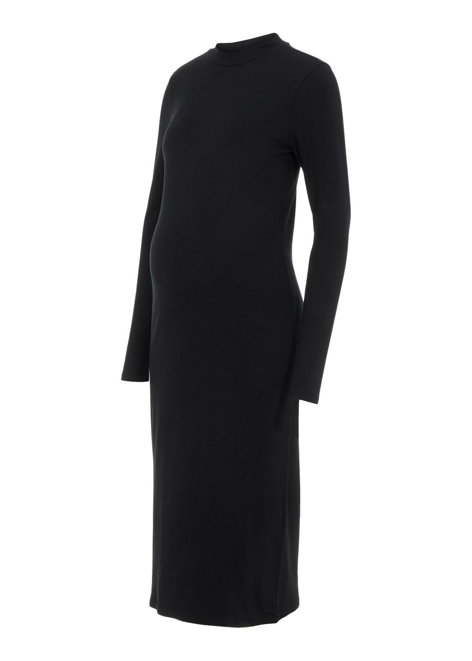 Mamalicious Maternity Eva Black Midi Dress