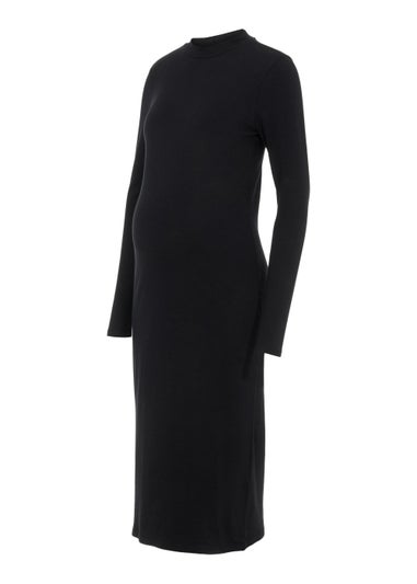 Mamalicious Maternity Eva Black Midi Dress