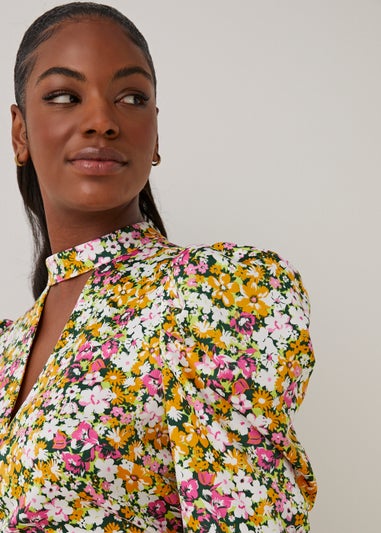 Be Beau Floral Cut Out Mini Dress