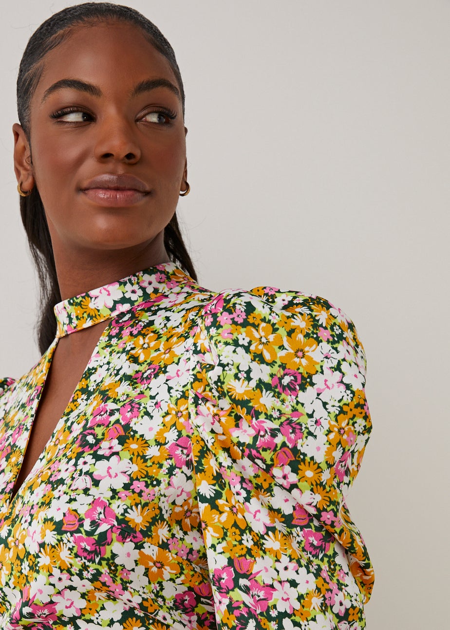 Be Beau Floral Cut Out Mini Dress