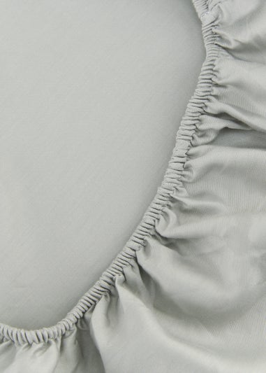 Grey 100% Cotton Fitted Bed Sheet (200 Thread)