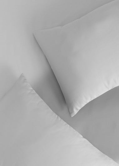 Grey 100% Cotton Housewife Pillowcase Pair (200 Thread)