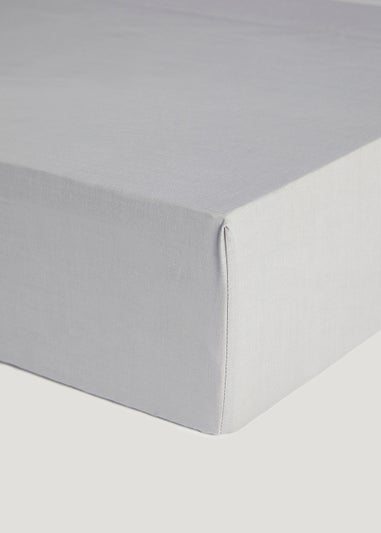 Grey Polycotton Fitted Bed Sheet (144 Thread Count)