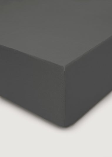 Charcoal Polycotton Fitted Bed Sheet (144 Thread Count)