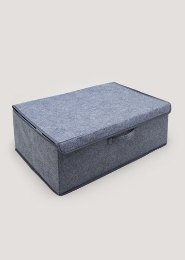 Grey Underbed Storage Box (60cm x 21cm x 40.5cm)