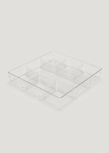 Clear Acrylic Multi Section Wardrobe Storage (34cm x 33cm x 6cm)