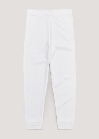 Girls White Thermal Leggings (2-11yrs)