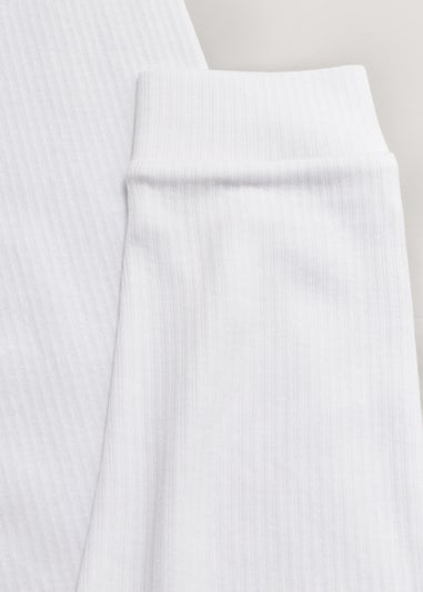 Girls White Thermal Leggings (2-11yrs)