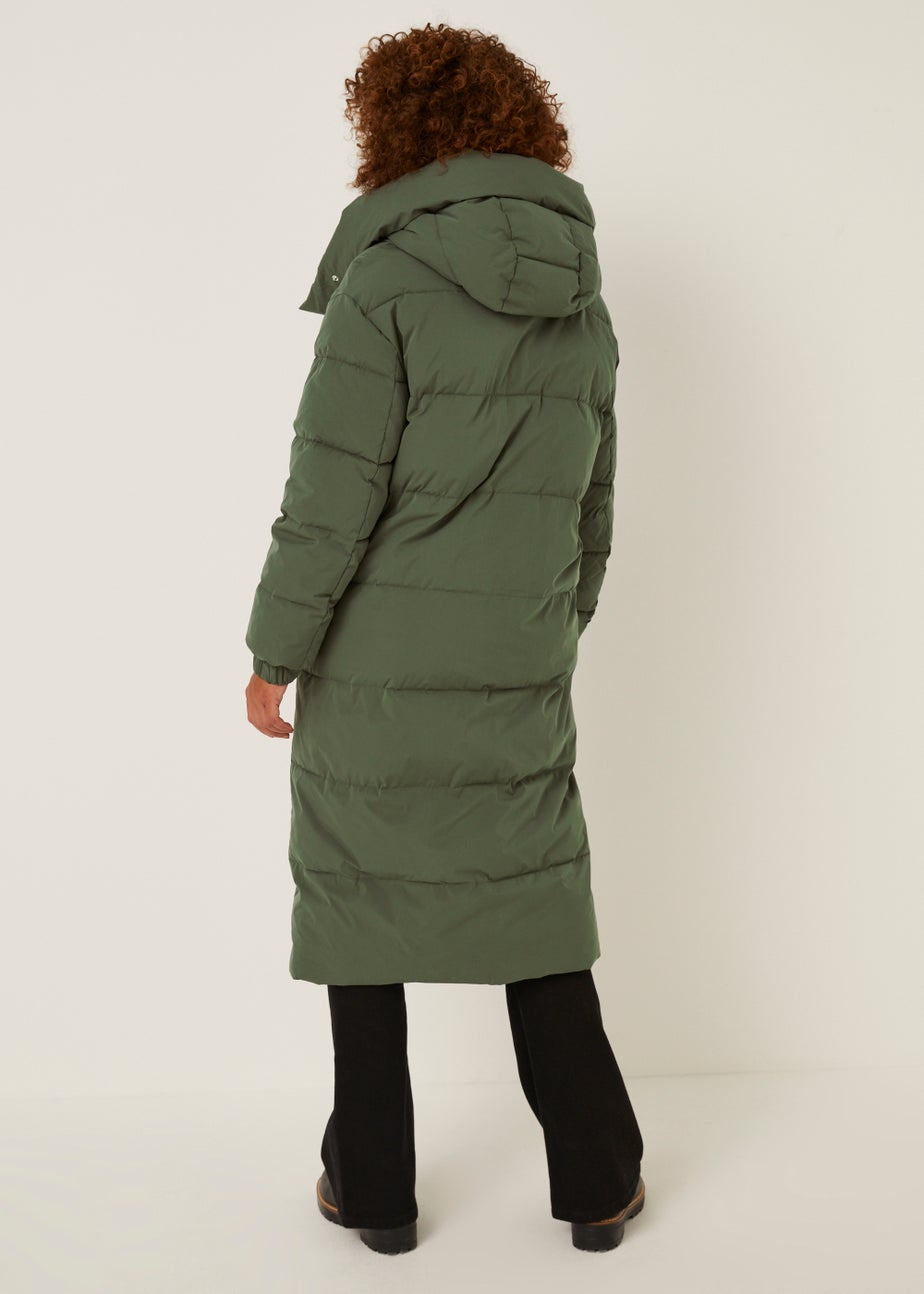 Khaki Wrap Padded Coat