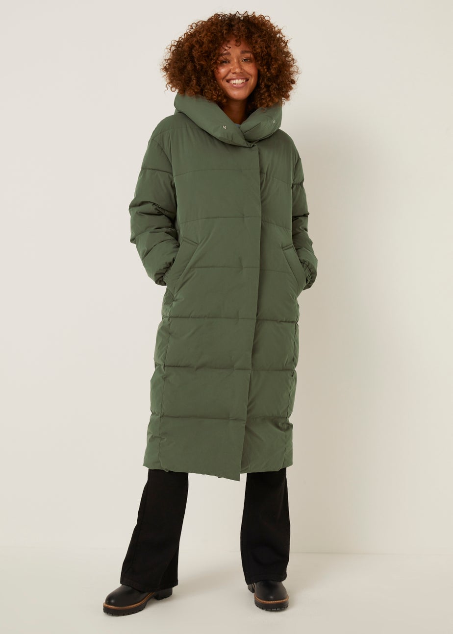 Khaki Wrap Padded Coat