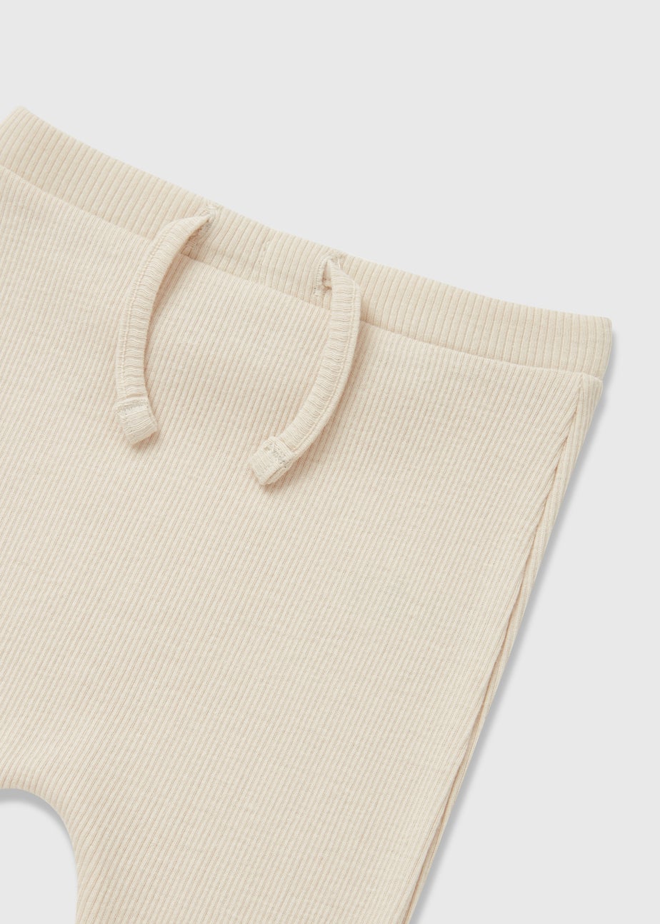 Baby Stone Ribbed Joggers (Newborn-23mths)