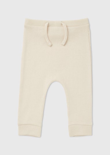 Baby Stone Ribbed Joggers (Newborn-23mths)
