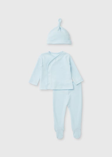 Baby 3 Piece Blue Waffle Set (Newborn-12mths)