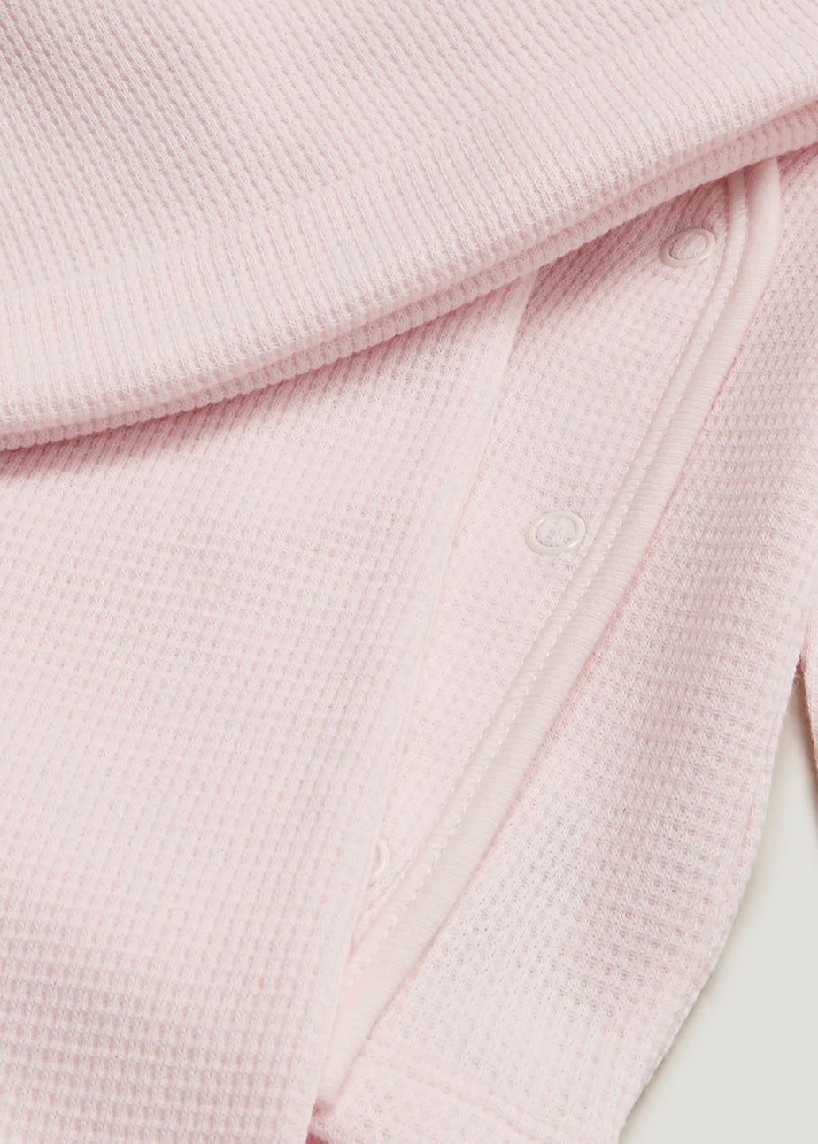 Baby 3 Piece Pink Waffle Set (Newborn-12mths)