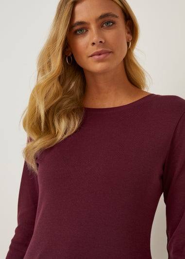 Burgundy Long Sleeve T-Shirt