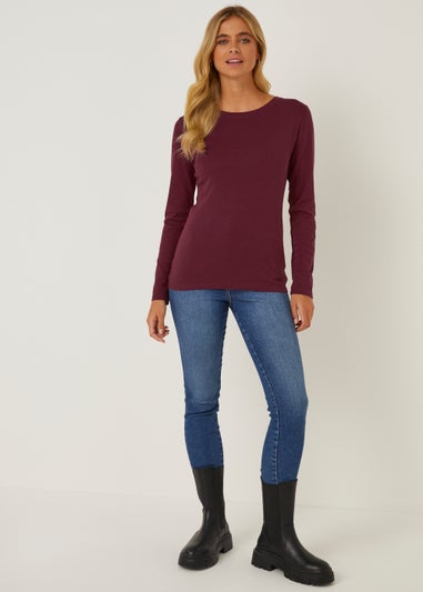 Burgundy Long Sleeve T-Shirt