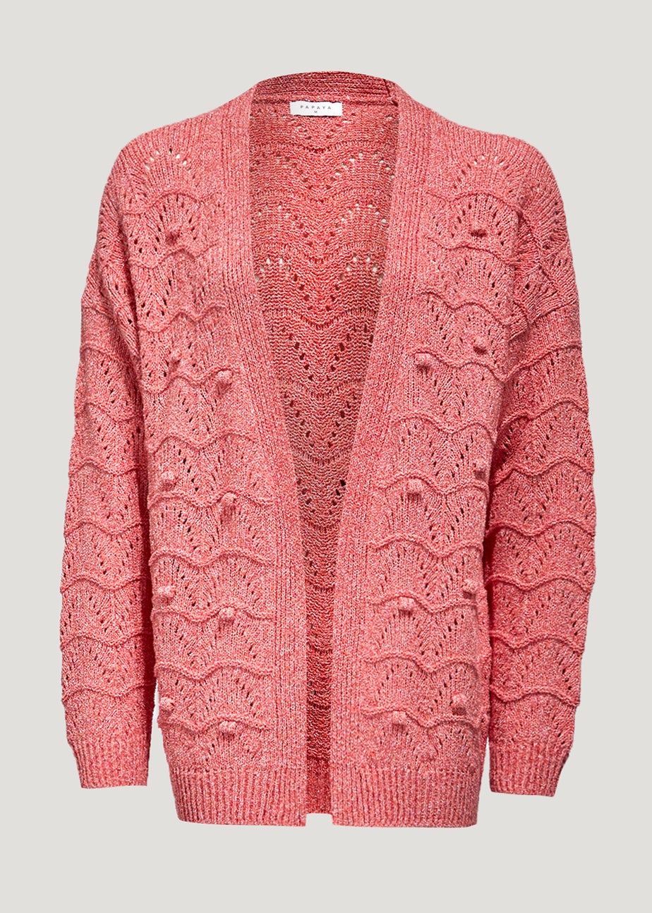Pink Pointelle Bobble Cardigan