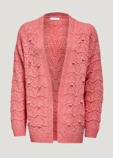 Pink Pointelle Bobble Cardigan