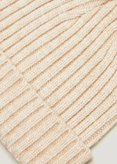 Oatmeal Ribbed Baby Beanie Hat (Newborn-24mths)