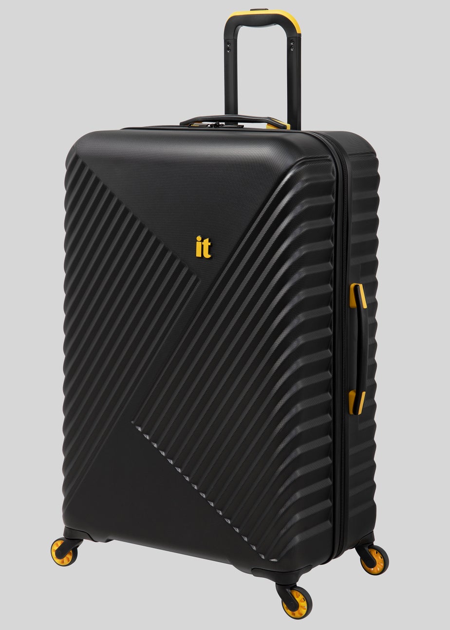 IT Luggage Black Hard Shell Suitcase