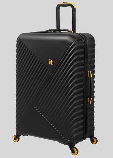 IT Luggage Black Hard Shell Suitcase