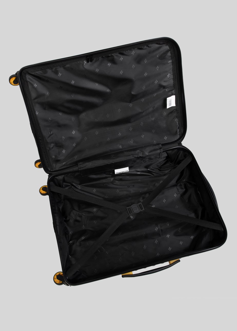 IT Luggage Black Hard Shell Suitcase