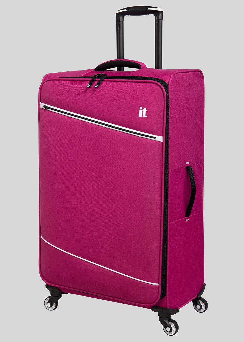 IT Luggage Pink Soft Shell Suitcase