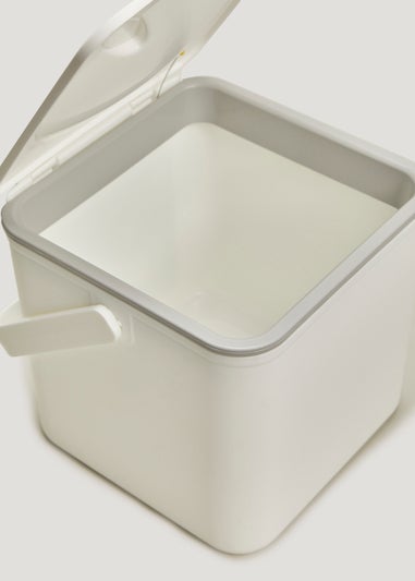 Minky White Compost Caddy (17.5cm x 18.5cm x 19cm)