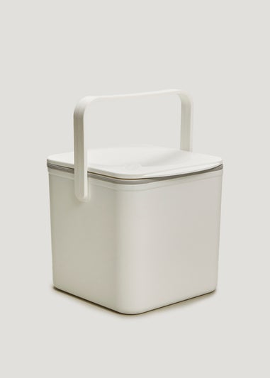 Minky White Compost Caddy (17.5cm x 18.5cm x 19cm)