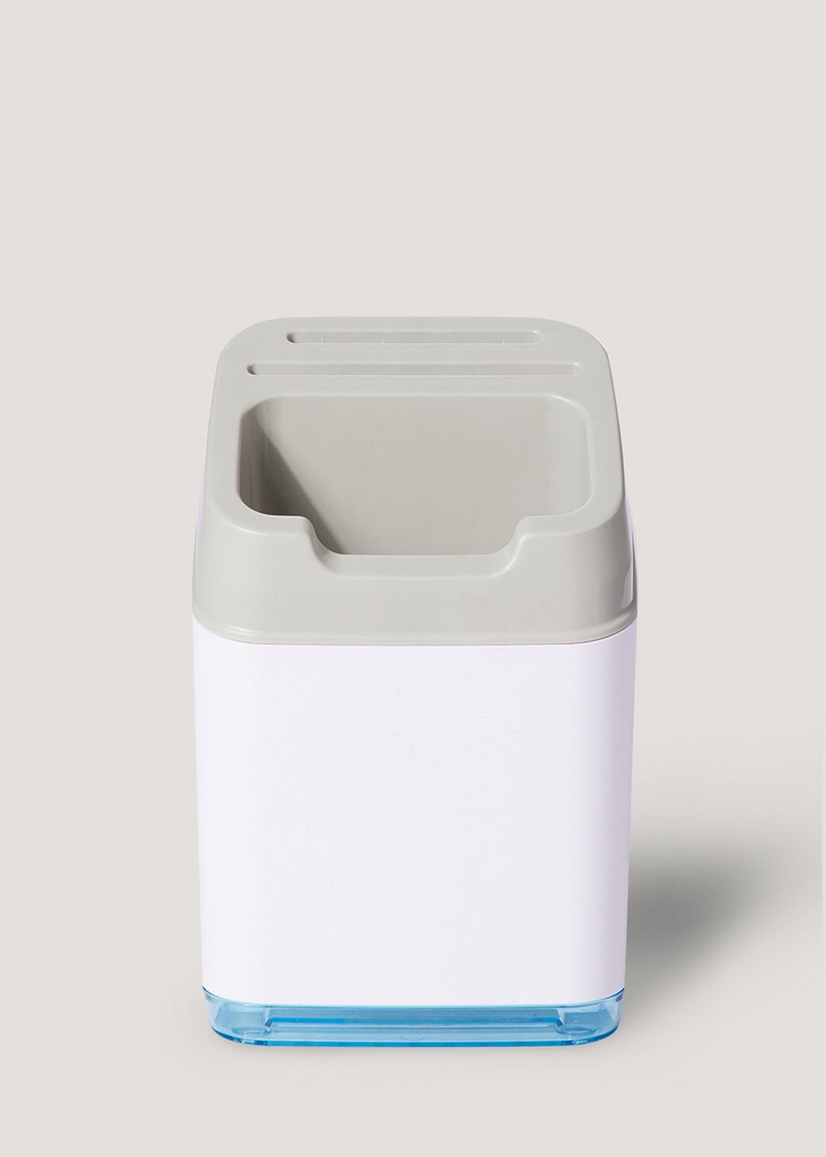 Minky White Utensil Caddy (22cm x 14.5cm x 12cm)