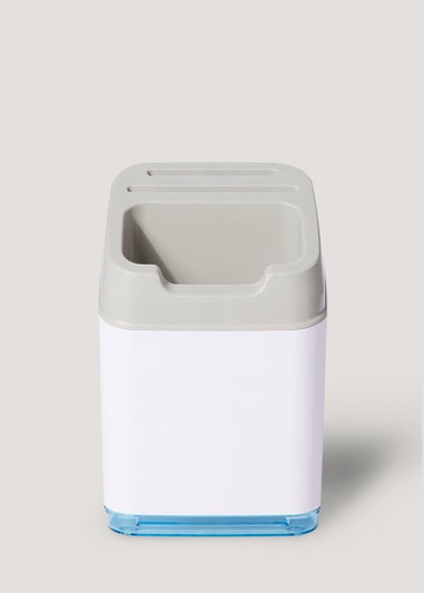 Minky White Utensil Caddy (22cm x 14.5cm x 12cm)