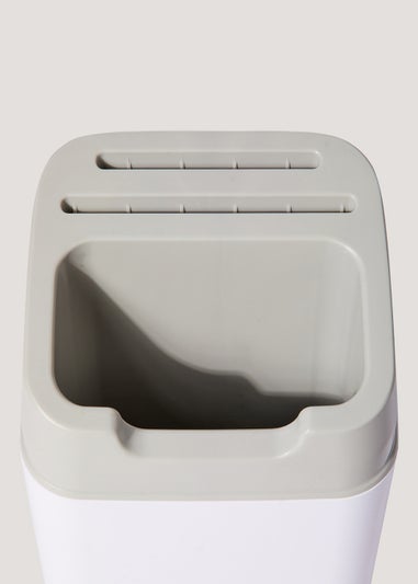 Minky White Utensil Caddy (22cm x 14.5cm x 12cm)