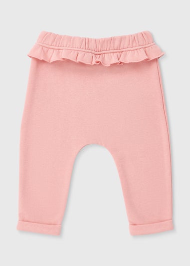 Baby Pink Frill Joggers (Newborn-23mths)