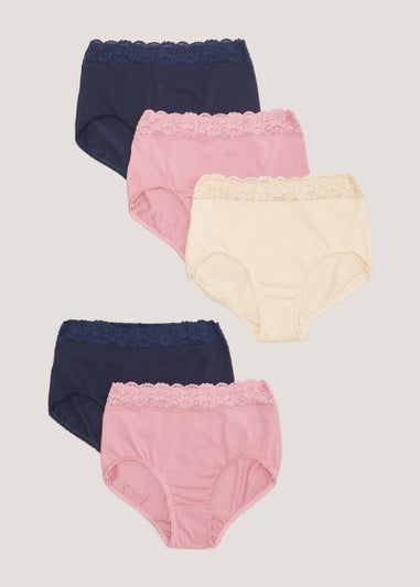 5 Pack Lace Full Knickers