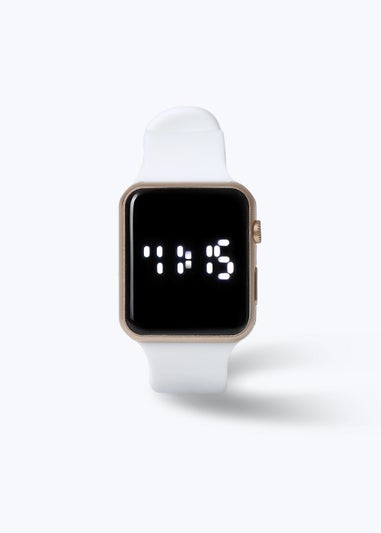 White Digital Watch