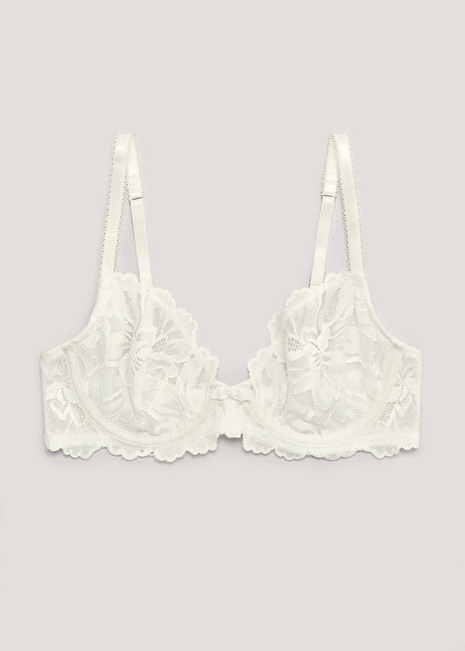 Cream Lace Non Padded Bra