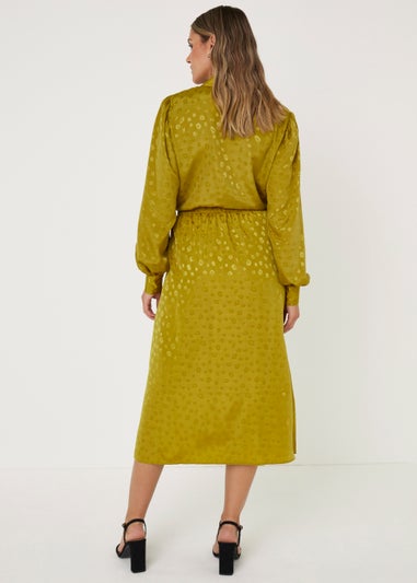 JDY Diffi Green Animal Print Skirt