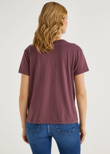 JDY Plum Memphis Print T-Shirt