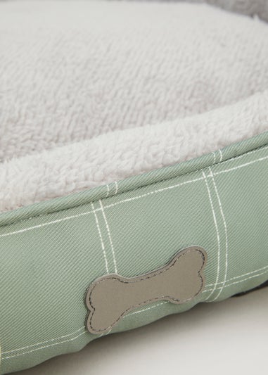 Green Check Pet Bed (Medium-Large)