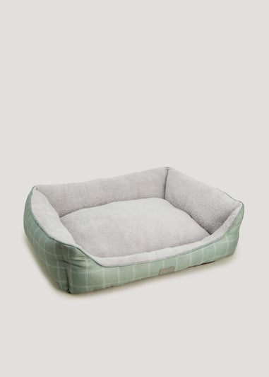 Green Check Pet Bed (Medium-Large)