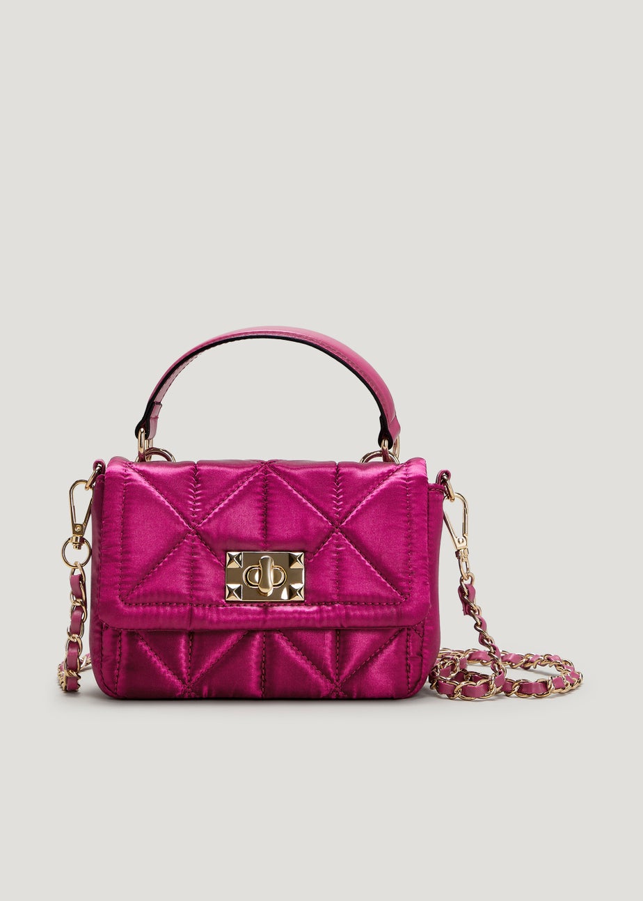 Hot Pink Quilted Handle Mini Bag Matalan