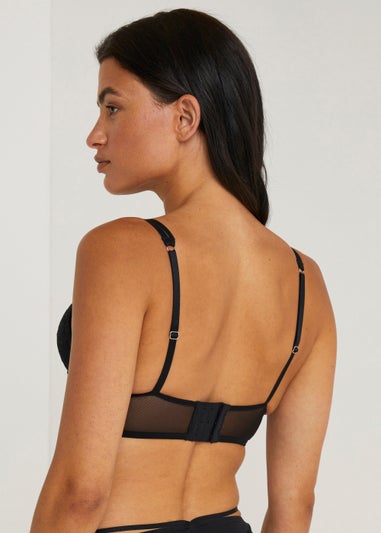 Black Strappy Bustier Bra